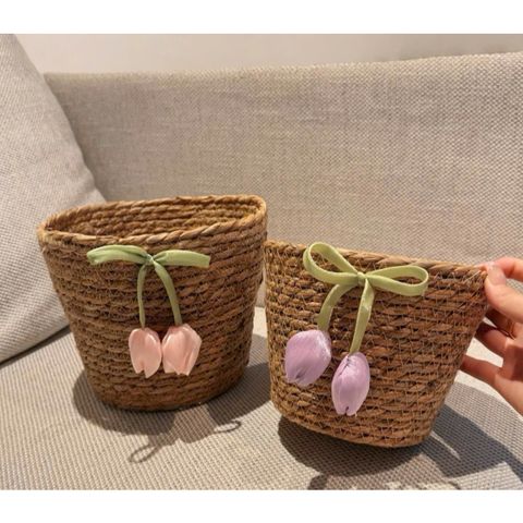 Combo 2 giỏ lục bình hoa tulip (TH495)