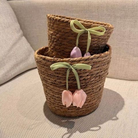 Combo 2 giỏ lục bình hoa tulip (TH495)