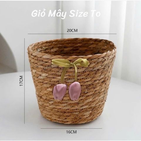 Combo 2 giỏ lục bình hoa tulip (TH495)