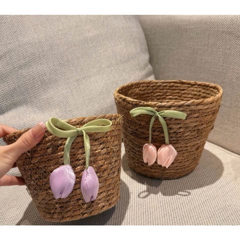 Combo 2 giỏ lục bình hoa tulip (TH495)
