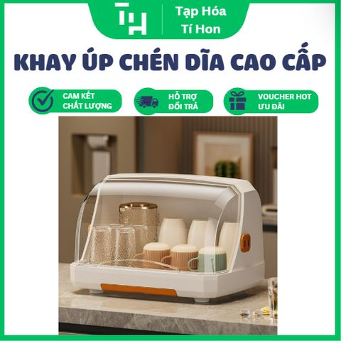 Giá đựng bình sữa, khay úp chén dĩa cao cấp có nắp đậy vệ sinh (TH500)