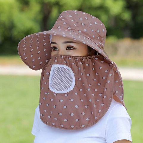Mũ chống nắng vành to kèm khẩu trang chống tia UV (Màu ngẫu nhiên) (TH506)