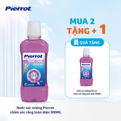 Nước Súc Miệng Pierrot 500ML - Chăm Sóc Răng Toàn Diện, Chống Mảng Bám, Bảo Vệ Nướu, Hơi Thở Thơm Mát, Xuất Xứ Tây Ban Nha