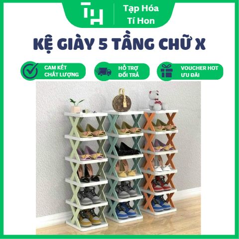 Kệ Giày 5 Tầng Chữ X Hàng đẹp (TH517)
