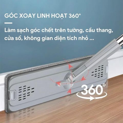 Bộ Thùng Lau Nhà GOSO Plus + 2 Miếng lau sợi thủy tinh (TH519) (Màu ngẫu nhiên)