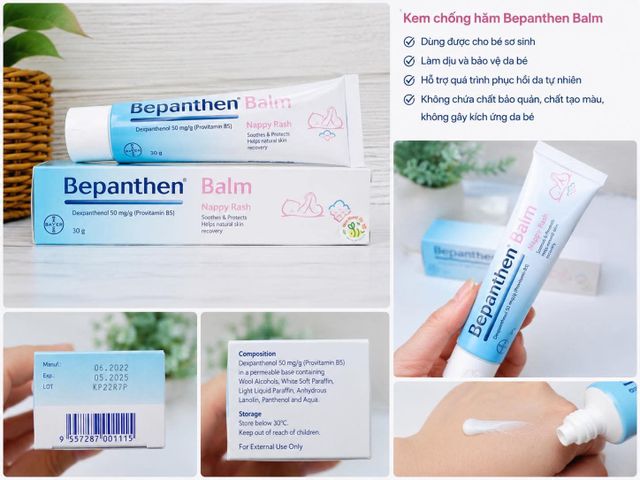 Kem chống hăm Bepanthen Balm 30g cho bé sơ sinh