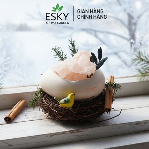 Set Quà Tặng Nam Nữ Tinh Dầu Đá Khuếch Tán Tổ Chim ESKY AROMA GARDEN Quà Tặng Sinh Nhật Noel Tết