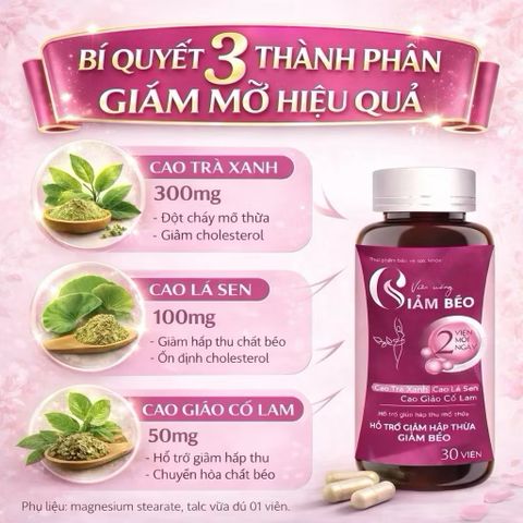 Viên uống giảm béo, giảm mỡ thừa, mỡ bụng, hàng date mới