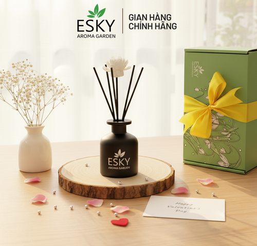 Set Quà Tặng Tinh Dầu Khuếch Tán Cắm Que ESKY AROMA GARDEN - Quà Tặng Ý Nghĩa Sinh Nhật Nam Nữ, Tạo Hương Thơm Thư Giãn 20/11