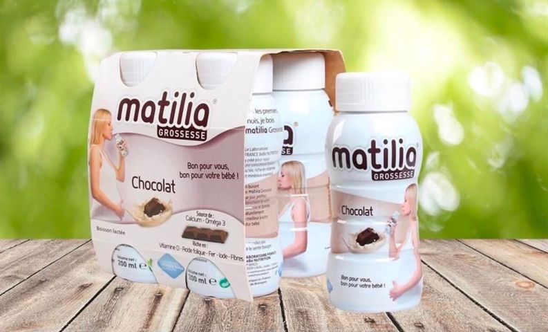 Sữa bầu Matilia Vị socola Sữa Bầu Pha Sẵn Bổ Sung Dưỡng Chất Cho Bé (Lốc 4 hộp) 200ml