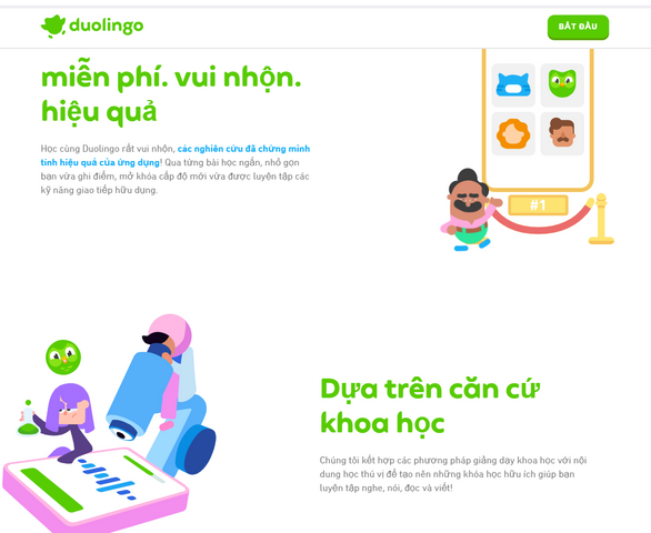 DuoLingo 1 Năm - tự học ngoại ngữ