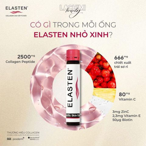 Elasten Collagen Drink Collagen Nước Trẻ Hóa Da Hộp 28 Ống x 25ml