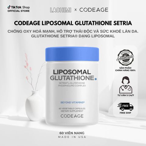 Codeage Liposomal Glutathione Setria Viên Uống Trắng Da & Thải Độc 500mg