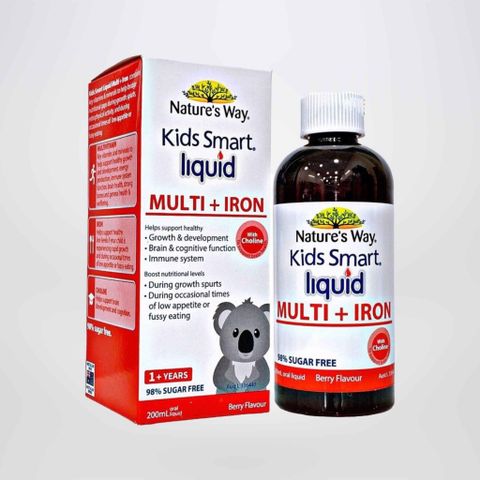 Nature’s Way Kids Smart Liquid Multi + Iron Siro Vitamin & Sắt Cho Trẻ 200ml