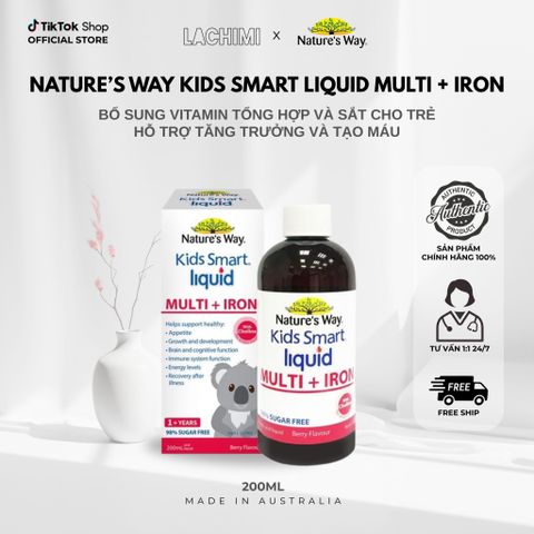 Nature’s Way Kids Smart Liquid Multi + Iron Siro Vitamin & Sắt Cho Trẻ 200ml