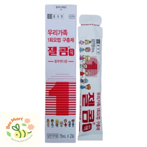 Siro hỗ trợ tẩy giun Hàn Quốc Zelcom cho bé 2 tuổi trở lên và người lớn _2 gói x 15ml