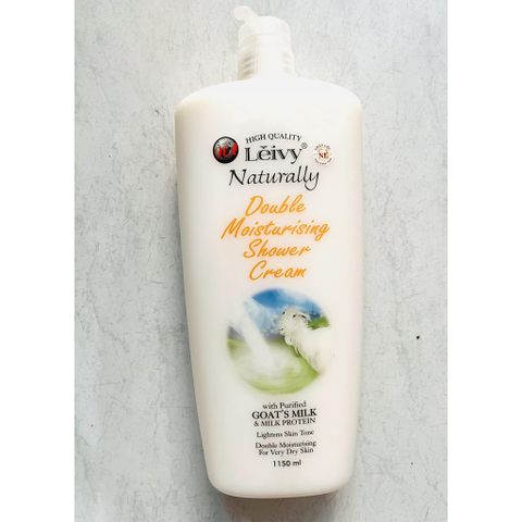 Chai sữa tắm sữa dê cao cấp Leivy Naturally 1150ml - Hàng Malaysia (có tem phụ)