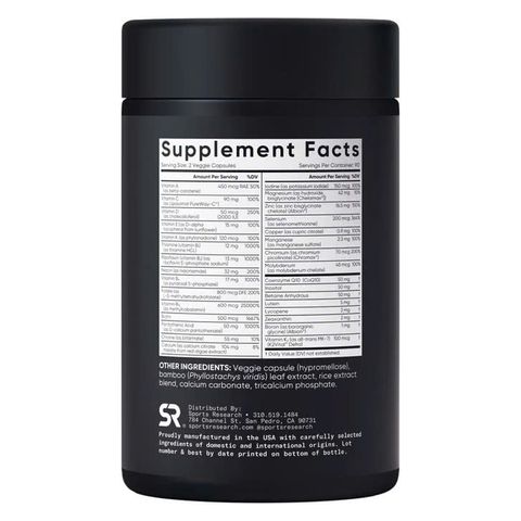 Viên uống bổ sung Vitamin Sports Research Advanced MultiVitamin 180 viên chính hãng Mỹ 747861