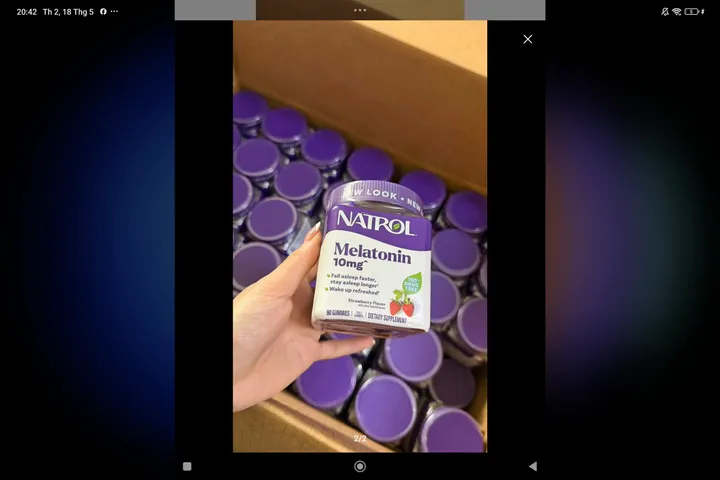 Kẹo ngủ Natrol Me .lato..n.in sleep Gummies 10mg hu 90 vien cua my