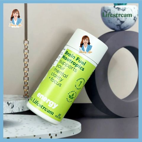Viên uống tăng cường tập trung, tỉnh táo New Zealand Lifestream Brain Fuel Nootropics 60 viên