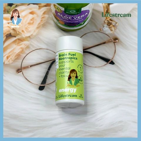 Viên uống tăng cường tập trung, tỉnh táo New Zealand Lifestream Brain Fuel Nootropics 60 viên