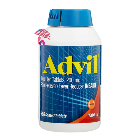 Viên uống giảm đau hạ sốt Advil Ibuprofen 200mg của Mỹ 360 viên