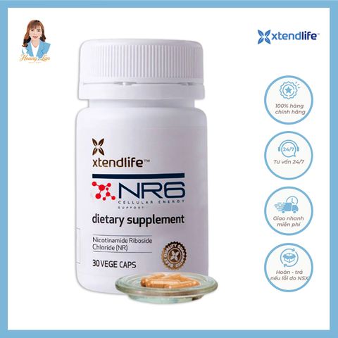Viên uống tăng cường NAD+ tự nhiên, tăng tuổi thọ New Zealand Xtend Life NR6 Cellular Energy 30 viên