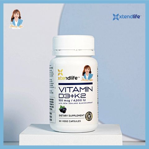 Viên uống bổ sung vitamin d3+k2 New Zealand Xtend Life Vitamin D3 + K2 60 viên