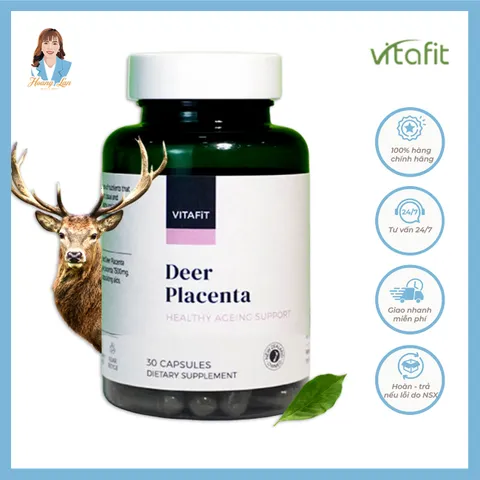 Viên uống nhau thai hươu hỗ trợ sức khỏe và đẹp da New Zealand VitaFit Deer Placenta 30 viên