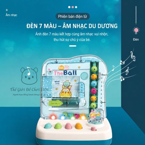 Máy bắt bóng đồ chơi trí tuệ Puzzle có đèn nhạc giúp bé phản xạ nhanh nhẹn Thế giới đồ chơi 1104