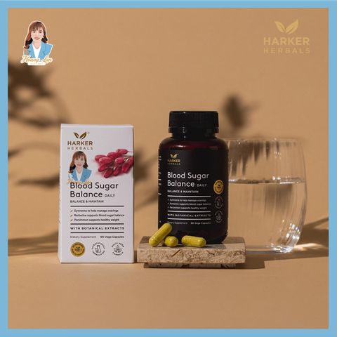 Viên uống cân bằng lượng đường trong máu New Zealand Harker Herbals Blood Sugar Balance 90 viên