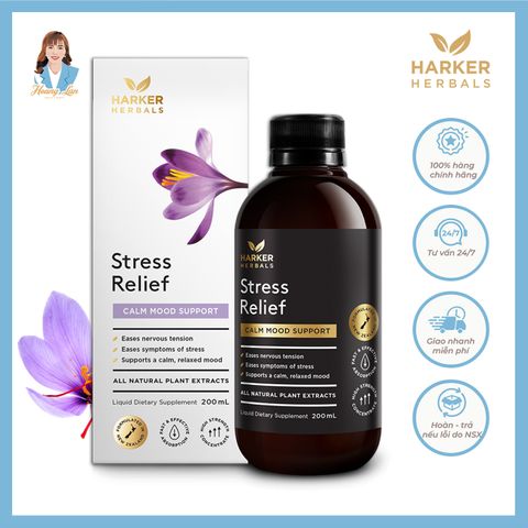 Siro giảm stress, căng thẳng thần kinh New Zealand Harker Herbals Stress Relief 200ml