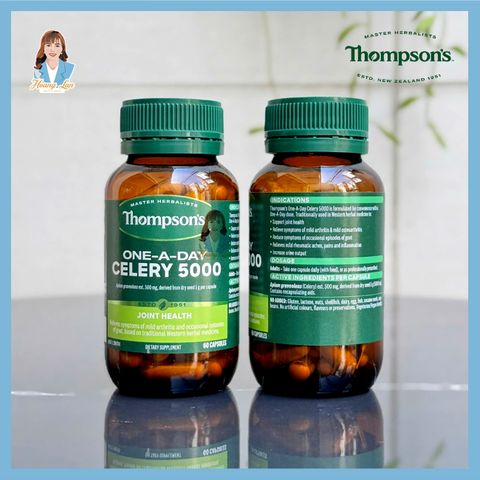 Viên uống giảm đau nhức khớp, giảm đau góut New Zealand Thompson’s One-A-Day Celery 5000mg 60 viên