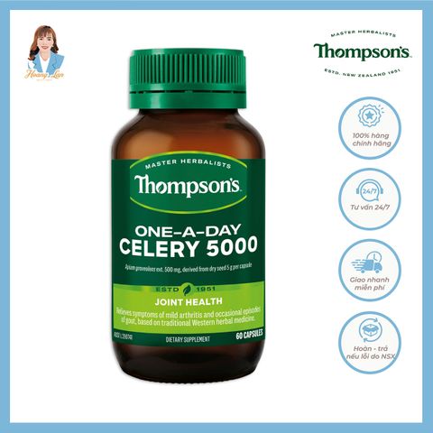 Viên uống giảm đau nhức khớp, giảm đau góut New Zealand Thompson’s One-A-Day Celery 5000mg 60 viên