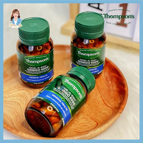 Viên uống bổ não, cải thiện trí nhớ và tập trung New Zealand Thompson’s One-A-Day Ginkgo 6000mg 60 viên