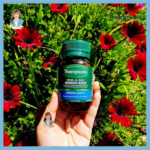 Viên uống bổ não, cải thiện trí nhớ và tập trung New Zealand Thompson’s One-A-Day Ginkgo 6000mg 60 viên
