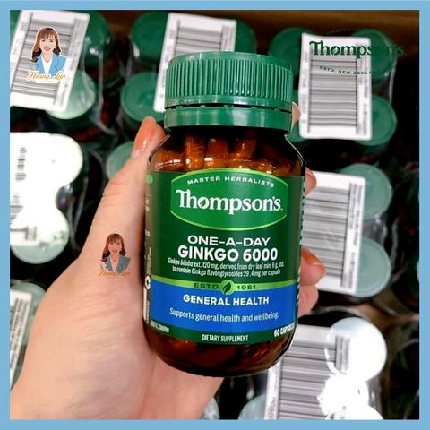 Viên uống bổ não, cải thiện trí nhớ và tập trung New Zealand Thompson’s One-A-Day Ginkgo 6000mg 60 viên