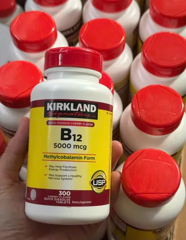 KIRKLAND Viên Uống Bổ Sung Vitamin B12 5000mcg 300 viên Hỗ Trợ Sản Xuất Năng Lượng Giảm Mệt Mỏi Và Cải Thiện Sức Khỏe