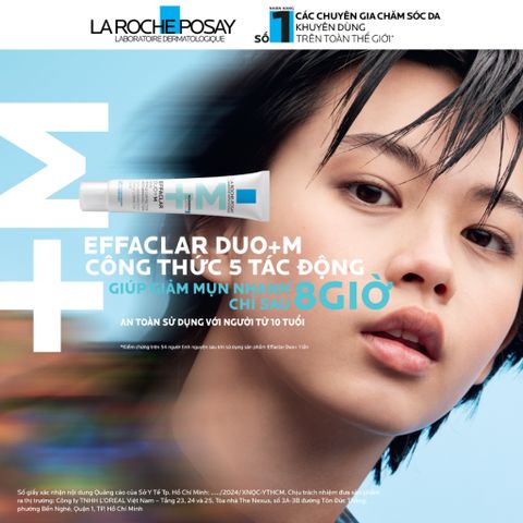 Kem dưỡng giảm mụn nhanh 8 giờ La Roche-Posay Effaclar Duo+M 15ml 