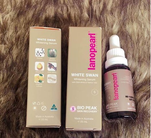 White Swan Whitening Serum Lanopearl Bio Peak - Serum Nhau Thai Cừu Dưỡng Trắng Da