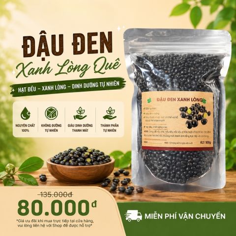 Đậu Đen Xanh Lòng CAO Hữu Cơ 1KG - Giống Nguyên Bản, Sạch 100% Không Biến Đổi Gen, Tươi Mới từ Đaklak Việt Nam