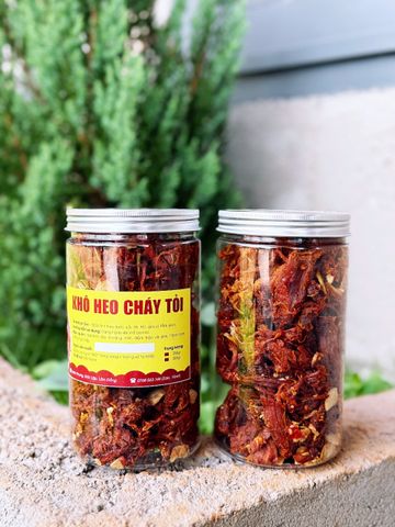 Khô Heo Cháy Tỏi Loại 1 - Thịt Heo Tươi Nguyên Chất, Ngon Đậm Đà, Hương Tỏi Phi Nồng Nàn, Dễ Ăn Quanh Năm, 500GR