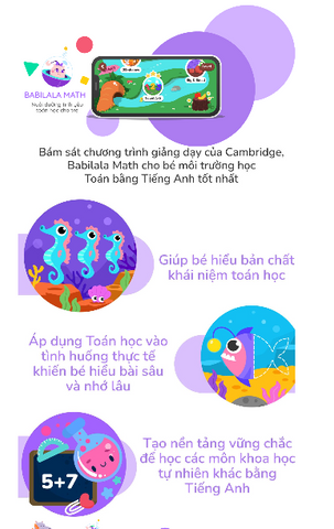 Babilala Math Trọn đời cho bé 3-8 Tuổi ( học toán tiếng anh)