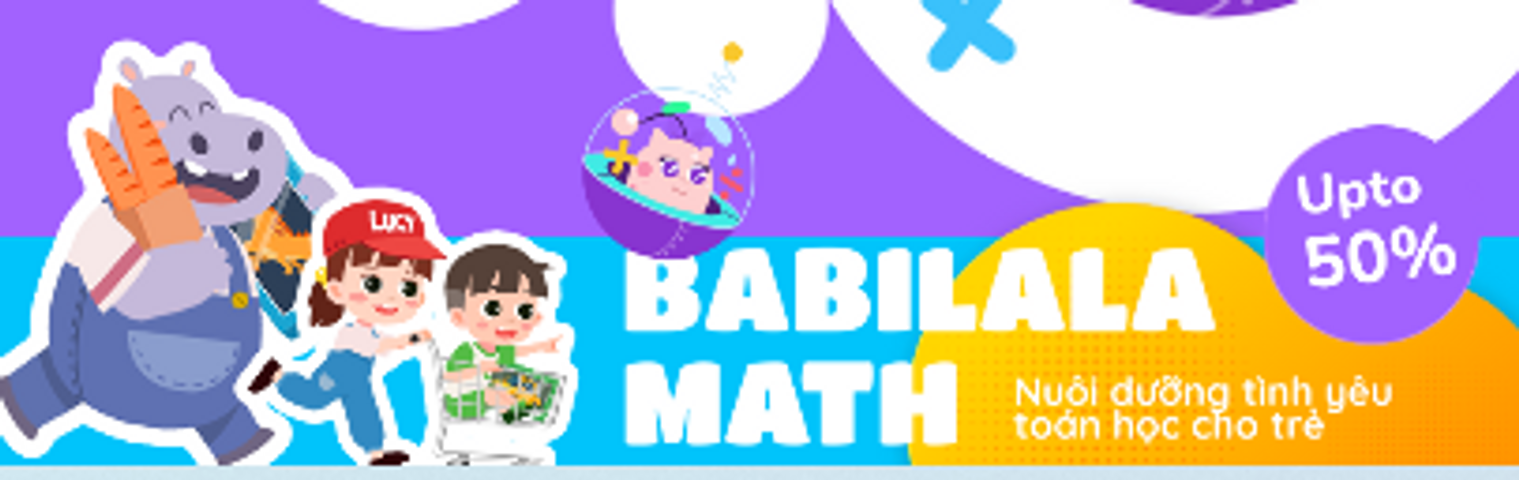 Babilala Math Trọn đời cho bé 3-8 Tuổi ( học toán tiếng anh)