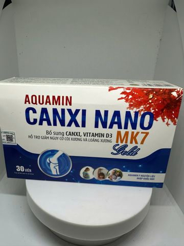 Aquamin Canxi Nano Mk7 gold BỔ SUNG CANXI, chống còi xương, loãng xương hộp 30 viên