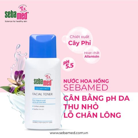 Nước Hoa Hồng Sebamed Clear Face 150ml - Toner Cân Bằng Da, Se Khít Lỗ Chân Lông pH5.5, Giúp Ngừa Mụn và Làm Sạch Da hiệu quả