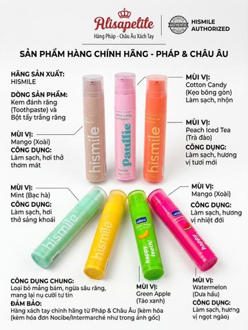 KEM ĐÁNH RĂNG HISMILE – HÀNG CHÍNH HÃNG PHÁP & CHÂU ÂU (Full Bill)