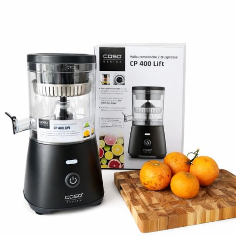 Máy vắt cam tự động Caso CP400 Lift 300W, tự nâng trục, ép kiệt nước, nội địa Đức