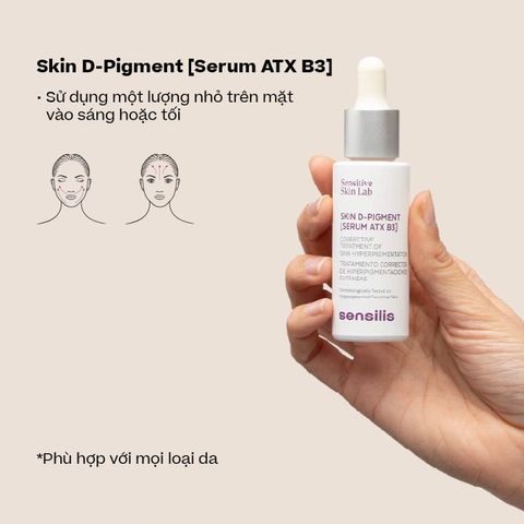 Tinh chất làm sáng da tăng sắc tố nhạy cảm Sensilis skin D-Pigment [Serum ATX B3] 30ml-nhập khẩu Tây Ban Nha