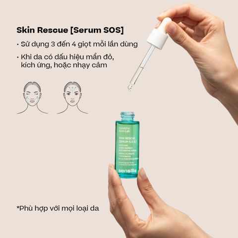 Tinh Chất Phục Hồi và Làm dịu da Sensilis Skin Rescue [Serum SOS] 30ml Thương Hiệu từ Tây Ban Nha